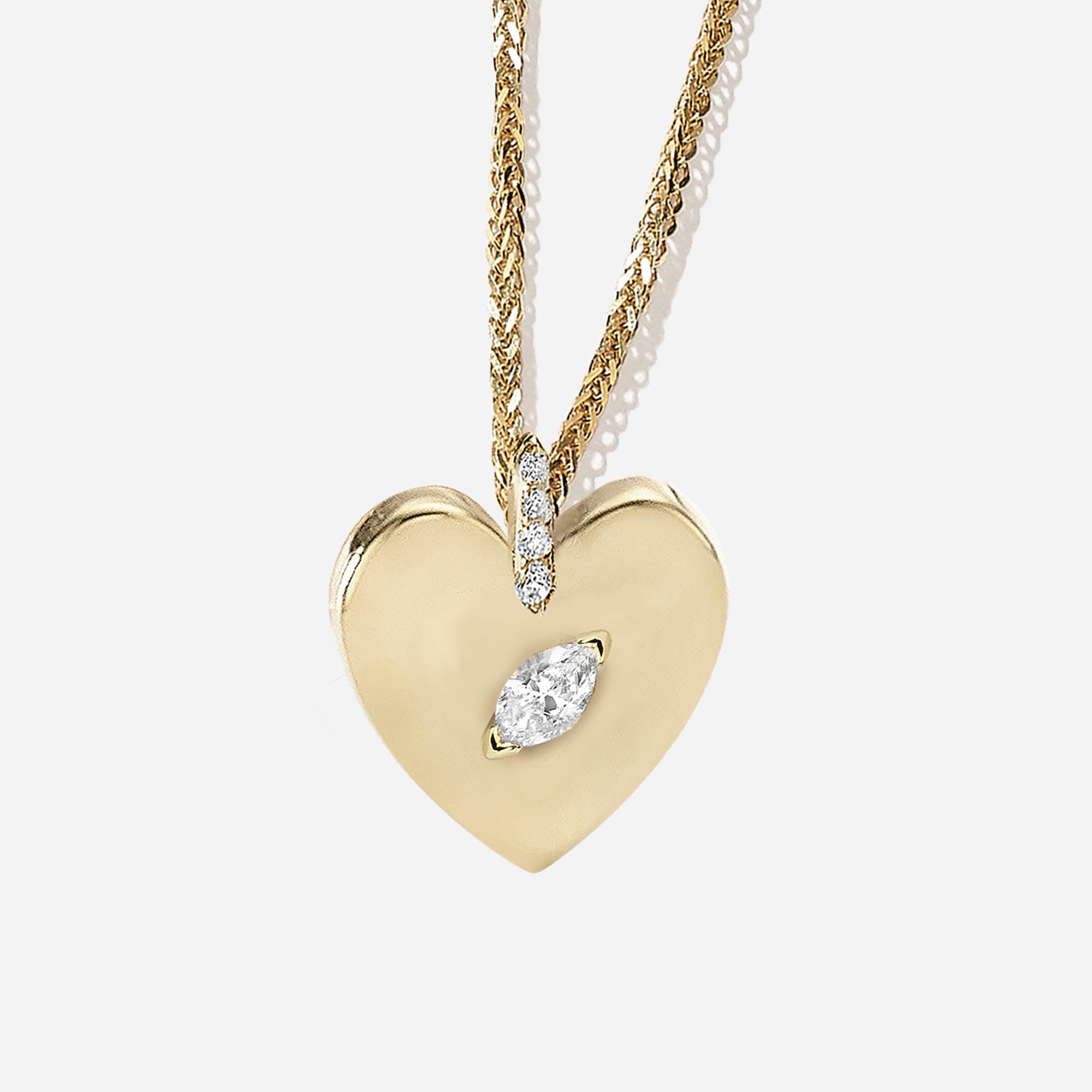 Hexi Messing with my Heart | תליון לב עם יהלום מרקיזה