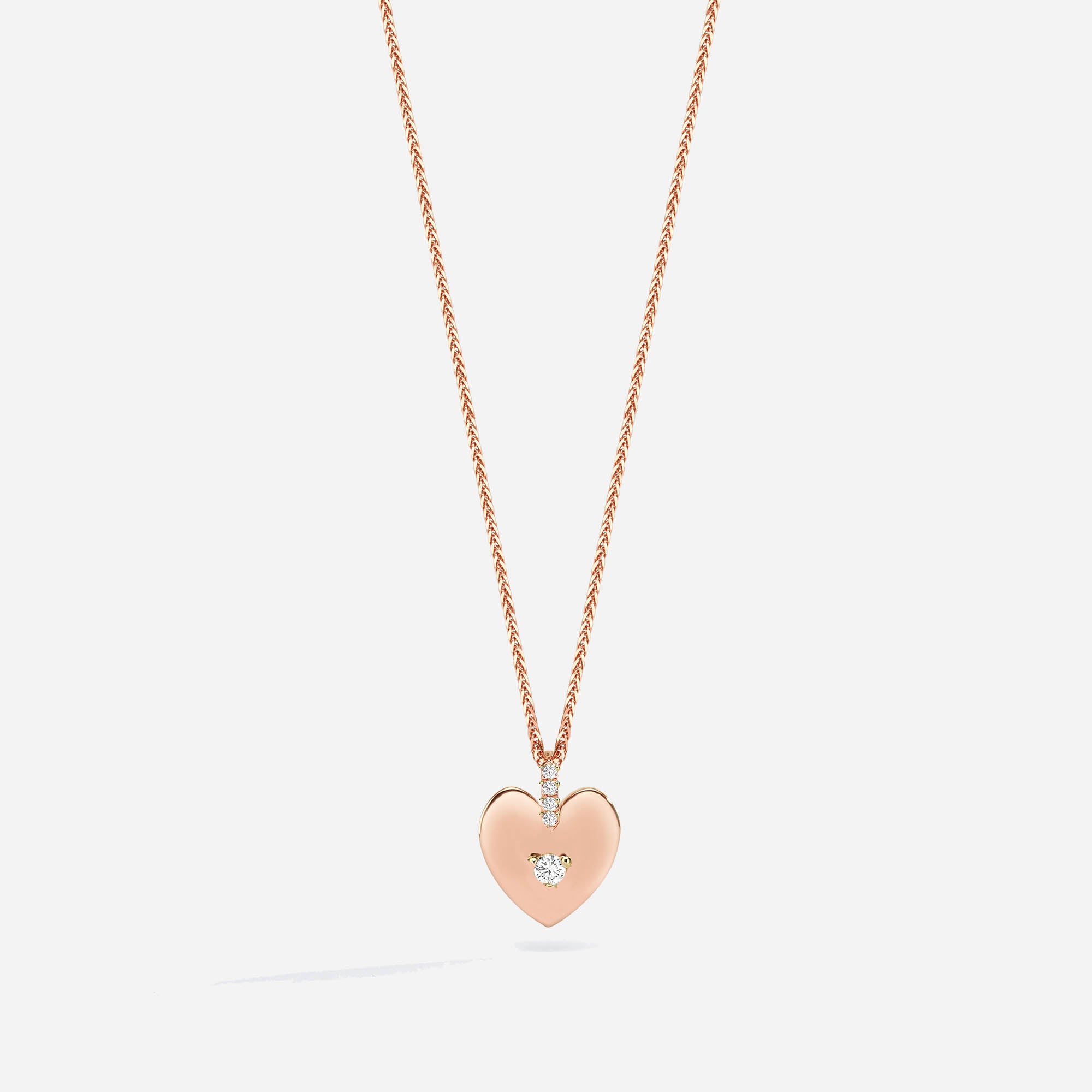 Hexi Diamond in my Heart | תליון לב עם יהלום עגול