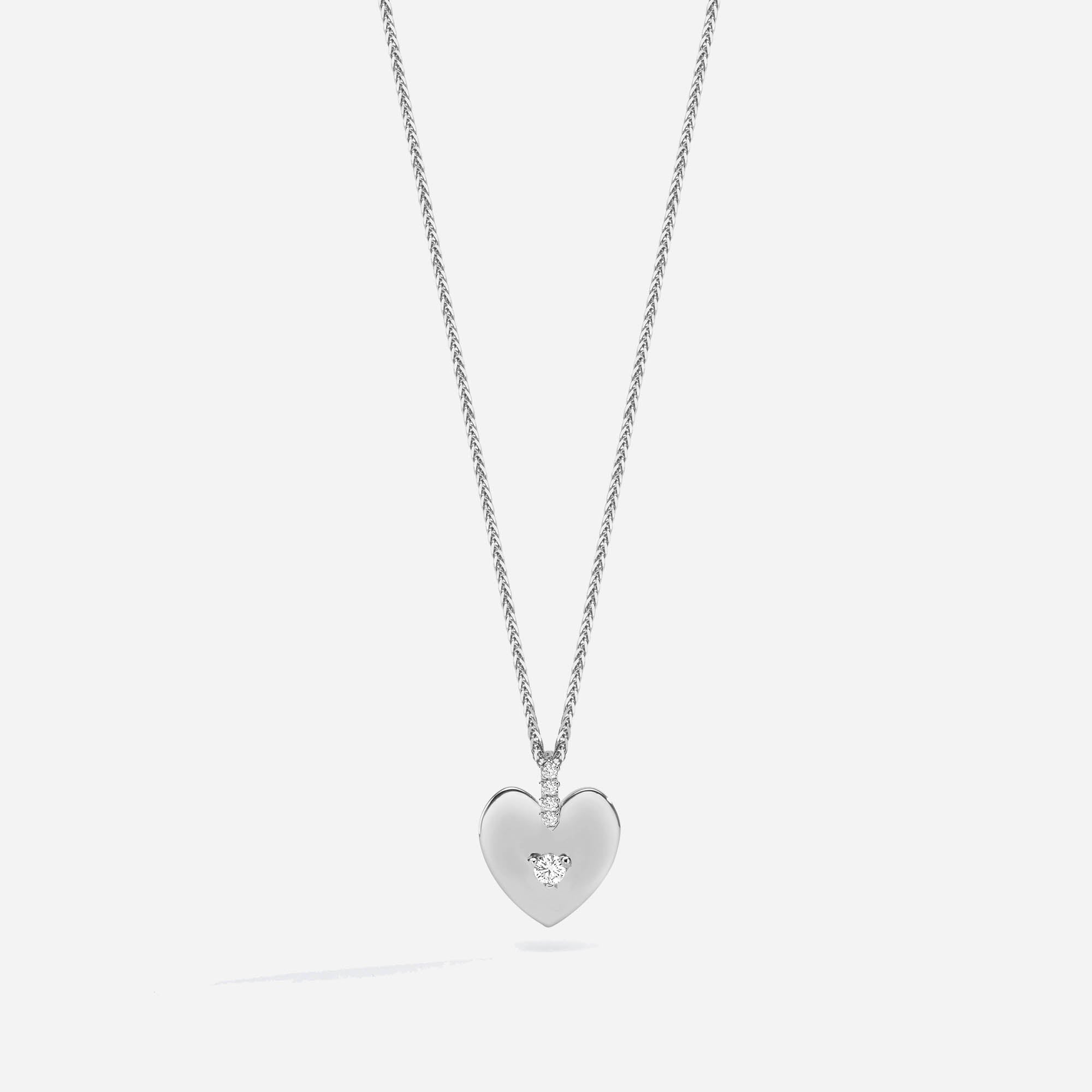Hexi Diamond in my Heart | תליון לב עם יהלום עגול