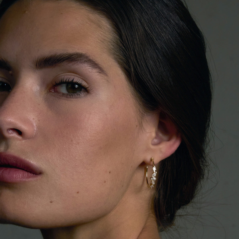 Scattered Marquise | עגילי חישוק