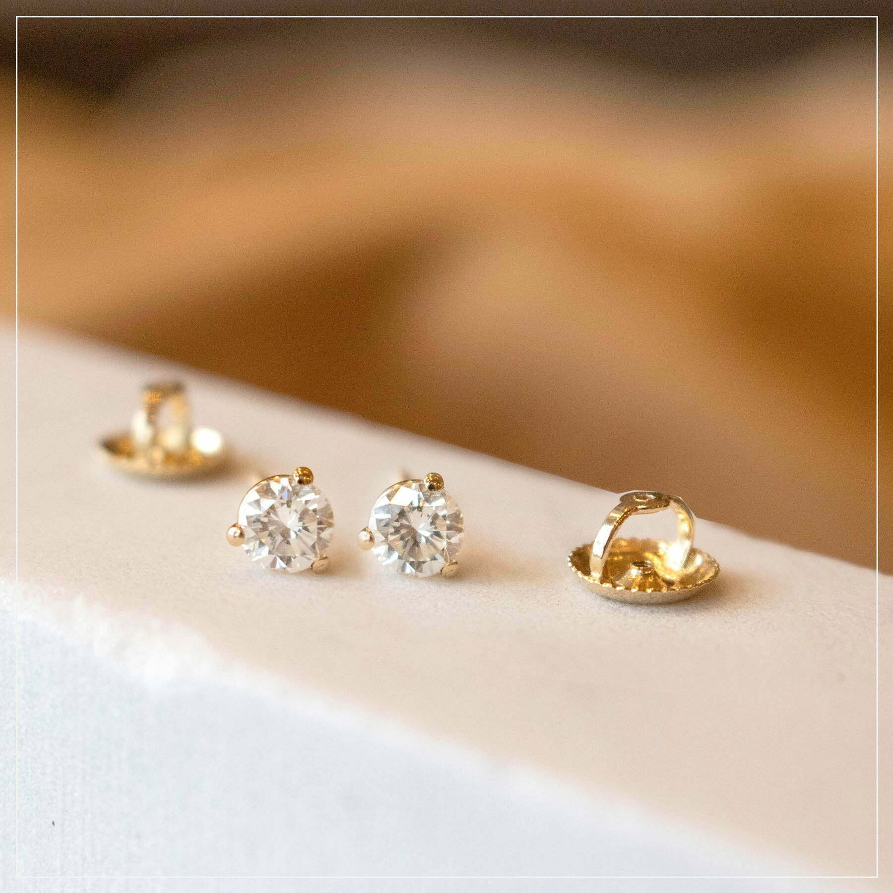 Brilliant Diamonds | עגילי יהלום צמודים