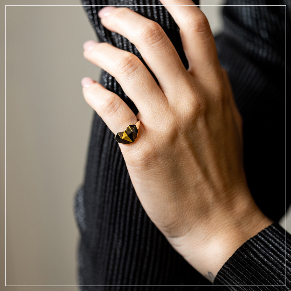 Geometric Heart | טבעת לב גיאומטרית