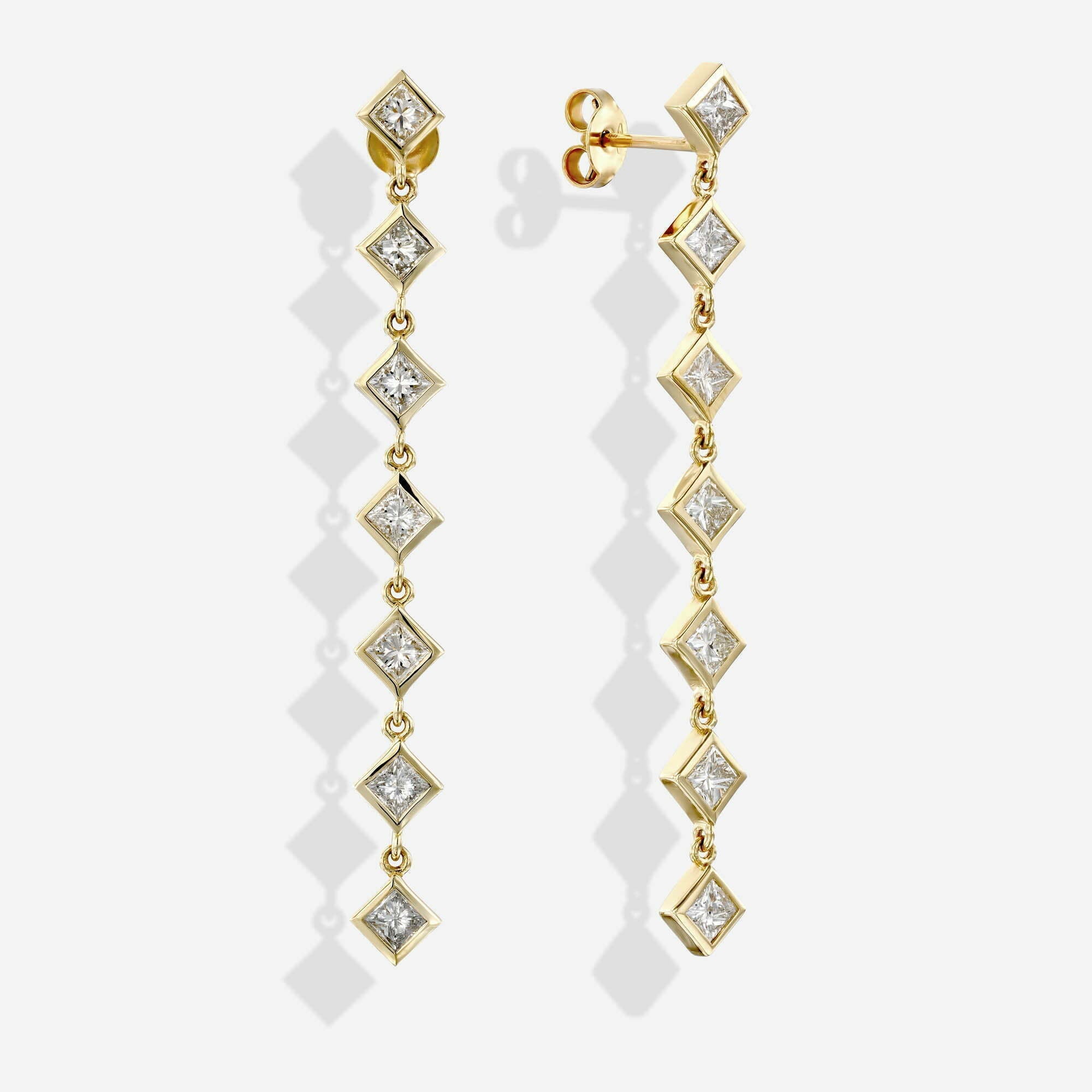 Princess Drop | עגילי יהלומי פרינסס